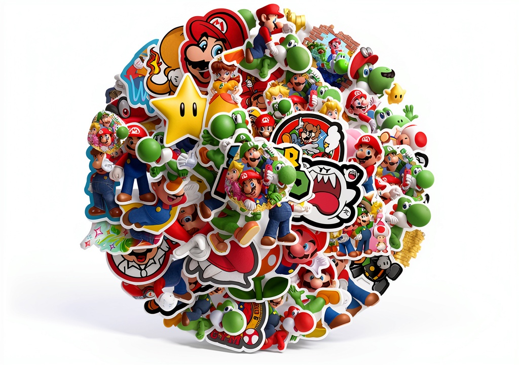 Cartoon stickers in various designs