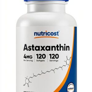 Nutricost Astaxanthin 4mg 120 Softgels Natural Antioxidant-0
