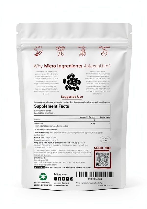 Micro Ingredients Astaxanthin Softgels 24mg per Serving-1