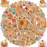 Capybara Stickers by pindda for Laptops and Water Bottles-0