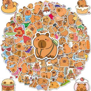 Capybara Stickers by pindda for Laptops and Water Bottles-0