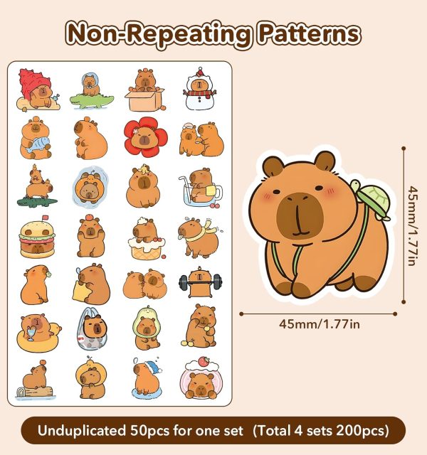 Capybara Stickers by pindda for Laptops and Water Bottles-2