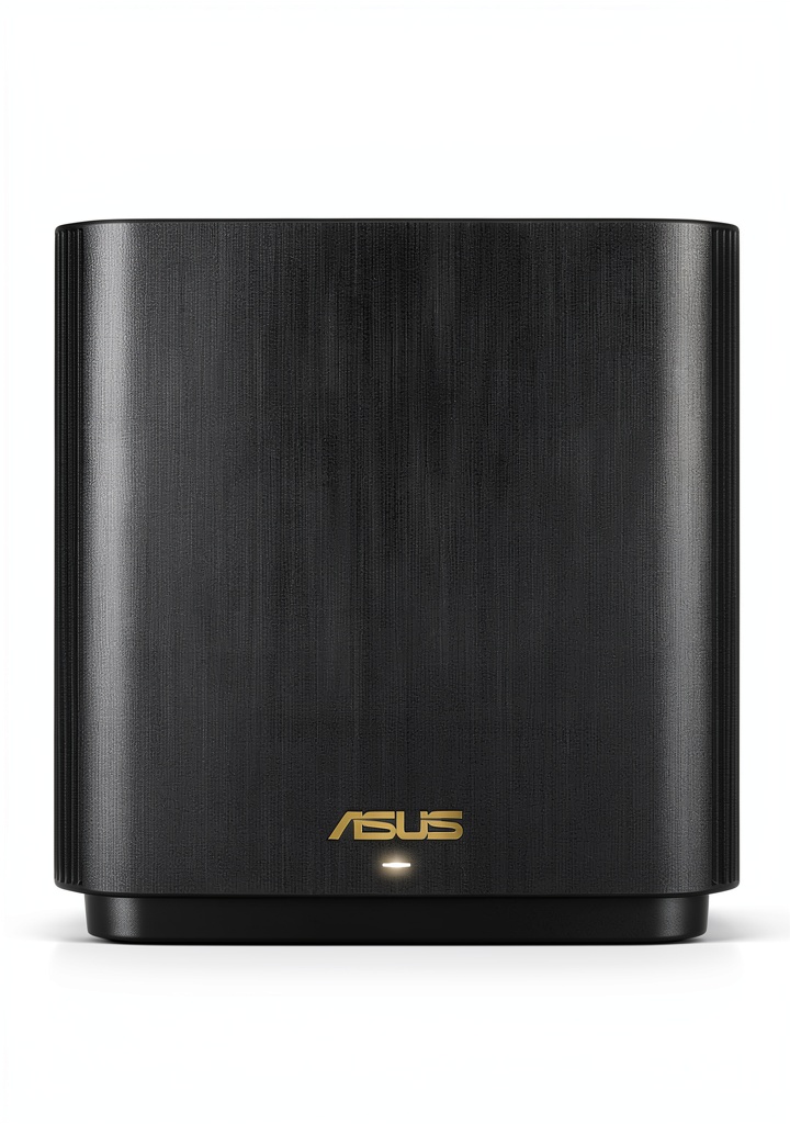 ASUS ZenWiFi AX mesh router placed in a living room