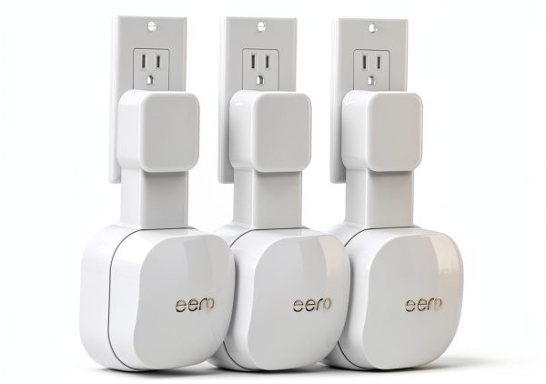 Tizomi eero 6 Wall Mount 3 Pack Plastic Outlet with WPS Management-0