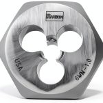 Irwin 6 Mm 1.0 Hex Metric Die Carbon Steel Hand Powered Threading Die-0