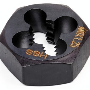 Hex Threading Die M6 x 1.25 - HARFINGTON High Speed Steel Hex Die-0