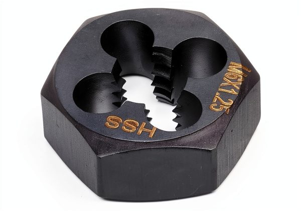 Hex Threading Die M6 x 1.25 - HARFINGTON High Speed Steel Hex Die-0