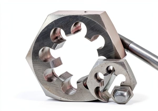Drill America NPT Pipe Die Set 6-Piece Hex Threading, Steel Case-4
