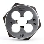 Hanson Hex Die, High Carbon Steel, Rh, 1/2-20 (6545)-0