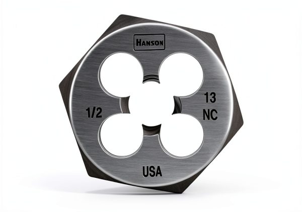 Hanson Hex Die, High Carbon Steel, Rh, 1/2-20 (6545)-0