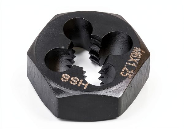 Hex Threading Die M6 x 1.25 - HARFINGTON High Speed Steel Hex Die-1