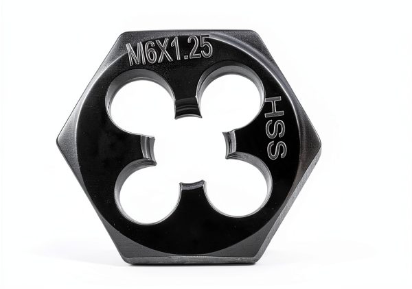 Hex Threading Die M6 x 1.25 - HARFINGTON High Speed Steel Hex Die-3