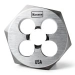 Hex Die Irwin Hanson 1/4-28 High Carbon Steel Threading Tool-0