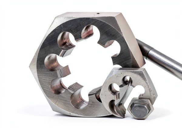 Drill America NPT Pipe Die Set 6-Piece Hex Threading, Steel Case-7